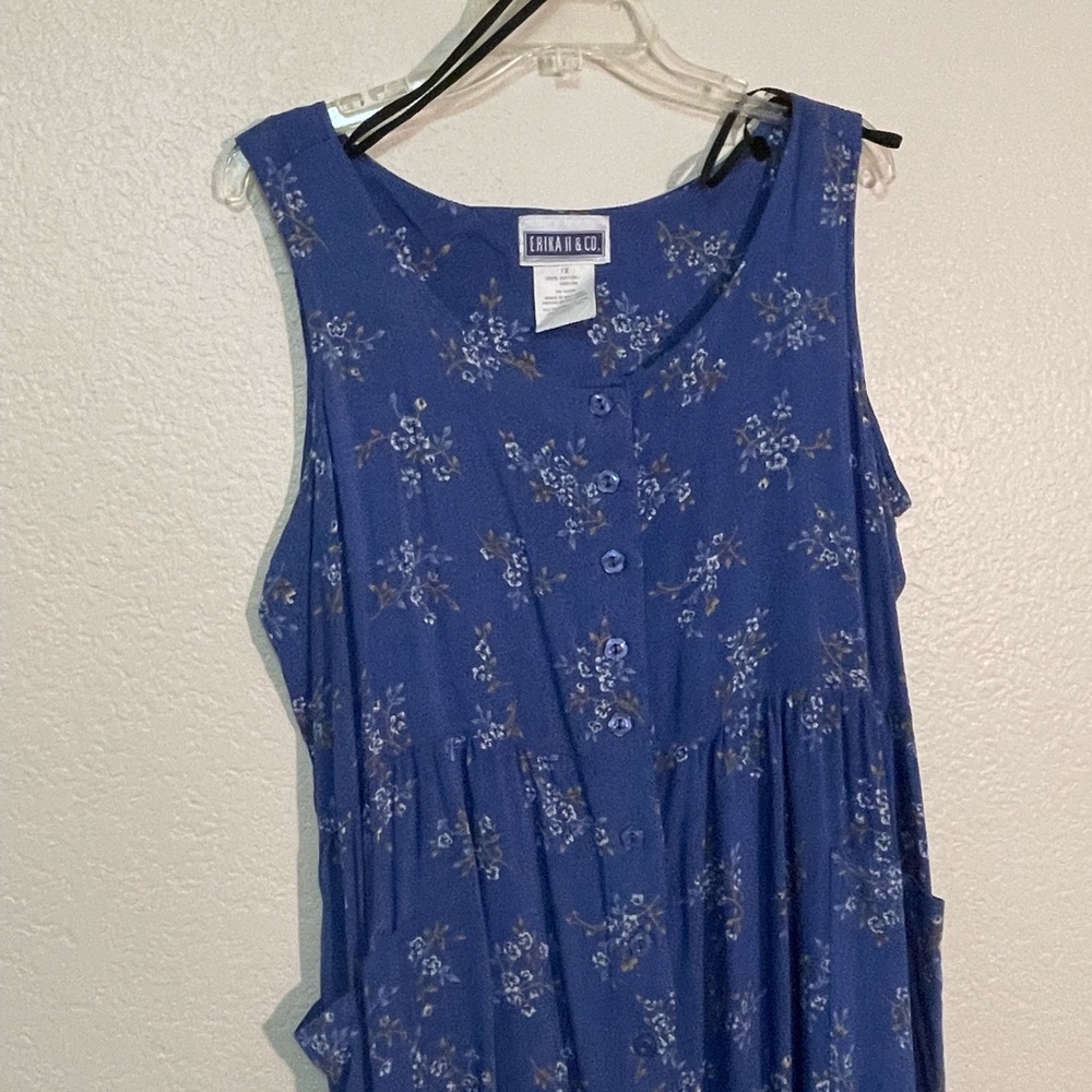 Blue floral sundress